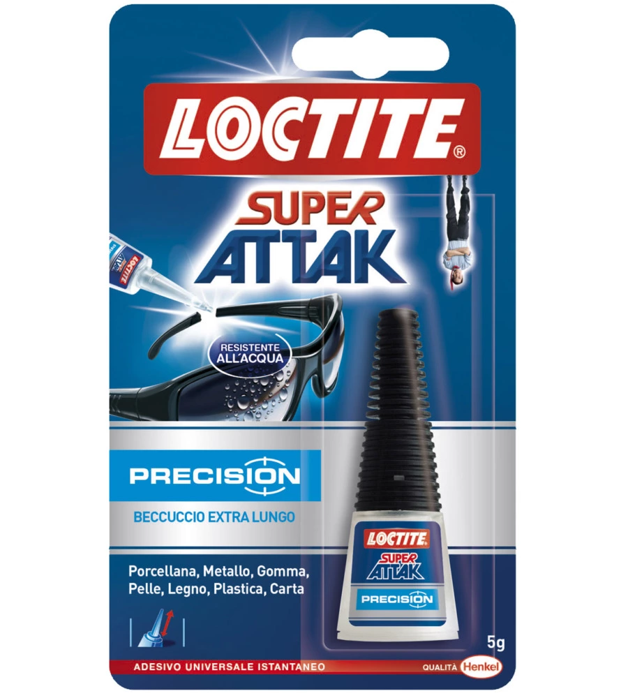 Colla adesivo istantaneo liquido super attak precision, 5g